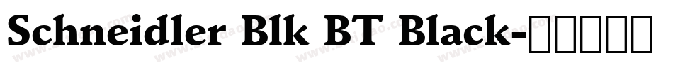 Schneidler Blk BT Black字体转换